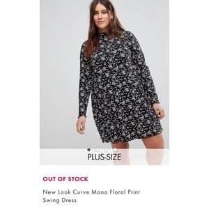 Curvy floral swing dress